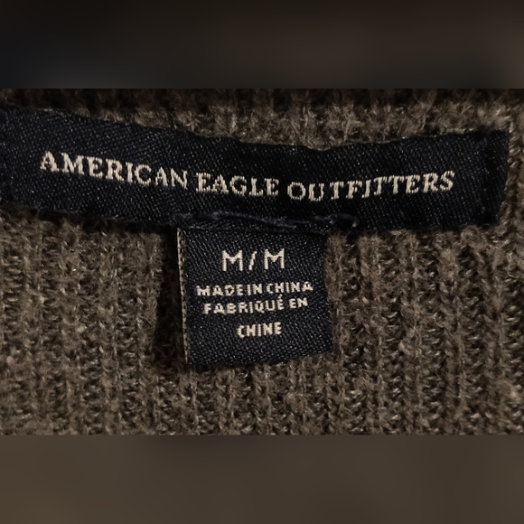 American Eagle Grey Scoopneck Sweater - Picture 2 of 4